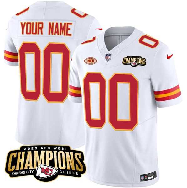 Men & Women & Youth Kansas City Chiefs Active Player Custom White 2023 F.U.S.E. AFC West Champions With NKH Patch Vapor Untouchable Limited Jersey,We sell and wholesale Men & Women & Youth Kansas City Chiefs Active Player Custom White 2023 F.U.S.E. AFC West Champions With NKH Patch Vapor Untouchable Limited Jersey on line form chian!